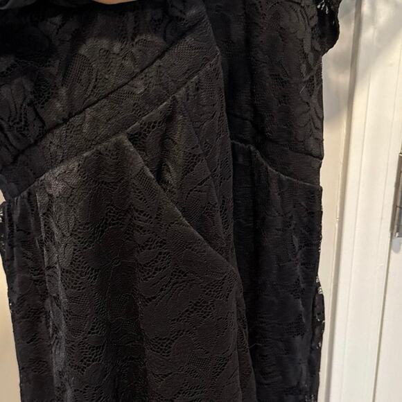 NEW Torrid Black Lace Babydoll Dress Size 3X Knee Length Whimsigoth Puff Sleeve - Picture 10 of 12